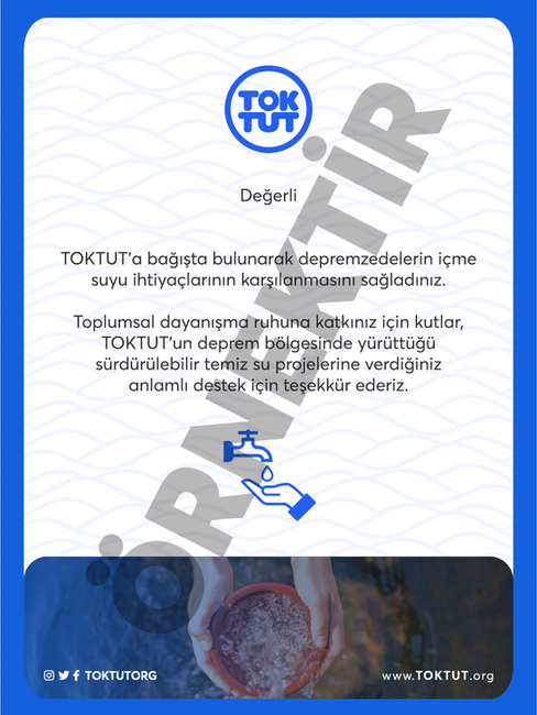 Deprem Bölgesi Sürdürülebilir İçme Suyu Projesi