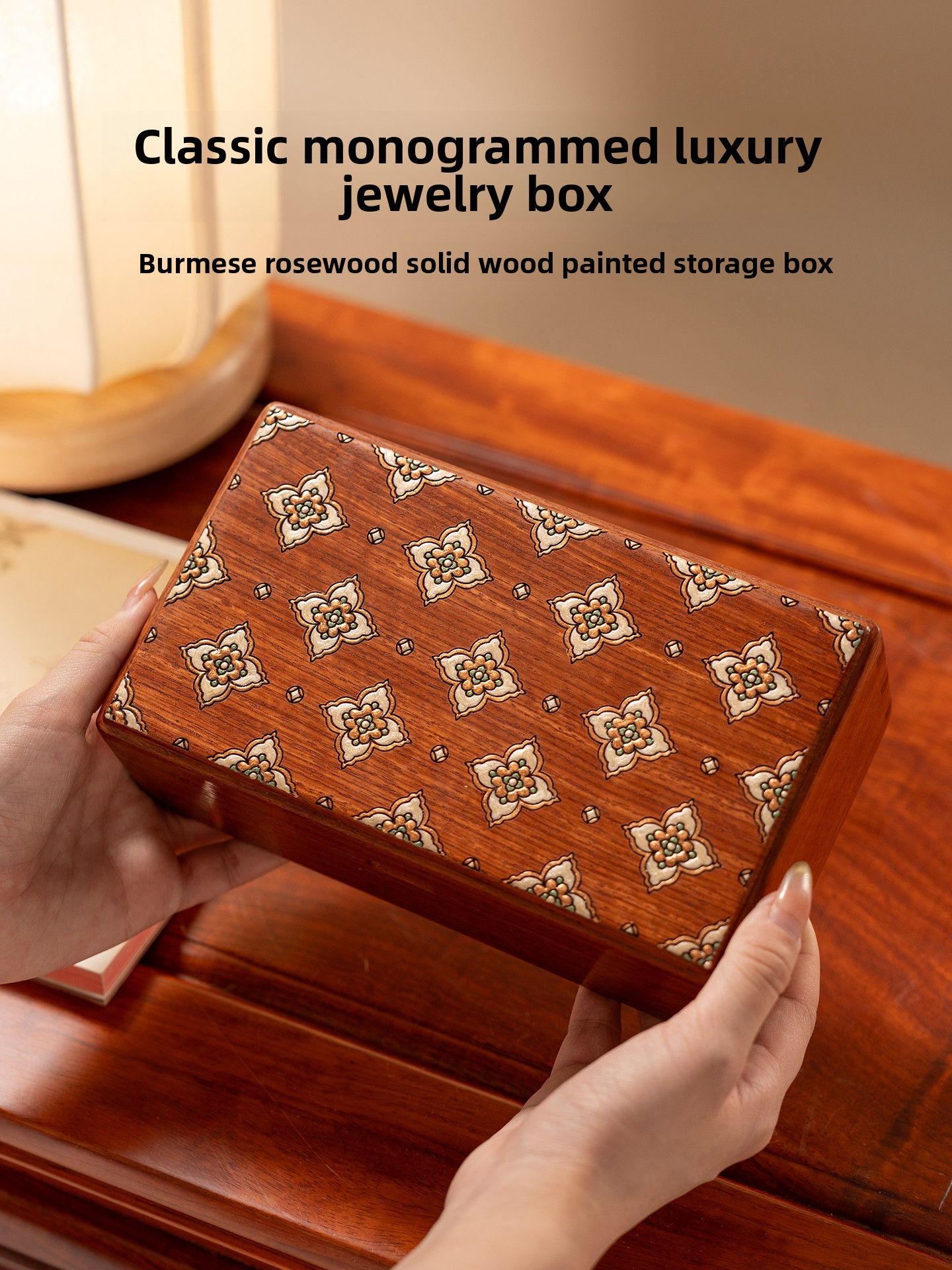 Portable Rosewood Jewelry Box