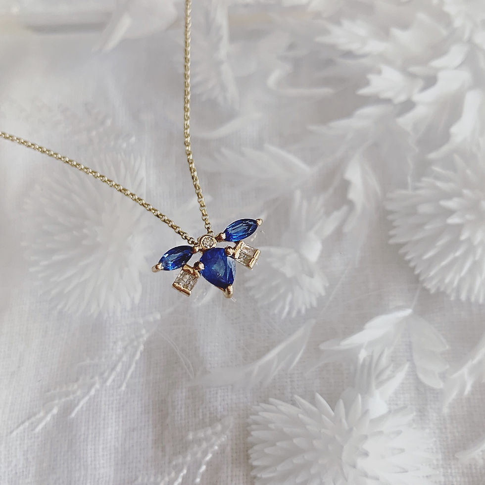 Thumbnail: MUSKA Necklace - Blue Bell