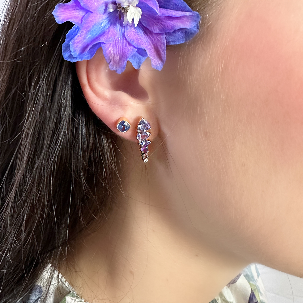 Thumbnail: DELPHINIUM Stud Earring - SINGLE