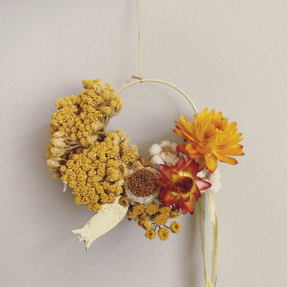 Thumbnail: YELLOW YARROW 2" WREATH