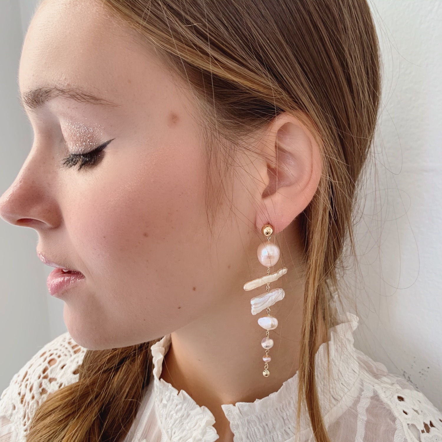 BIRCH Pearl Earrings - A