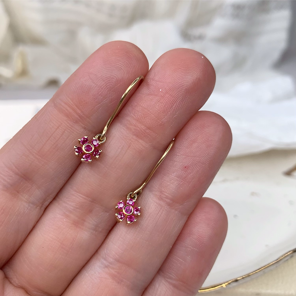 Thumbnail: COSMOS Earrings - Ruby