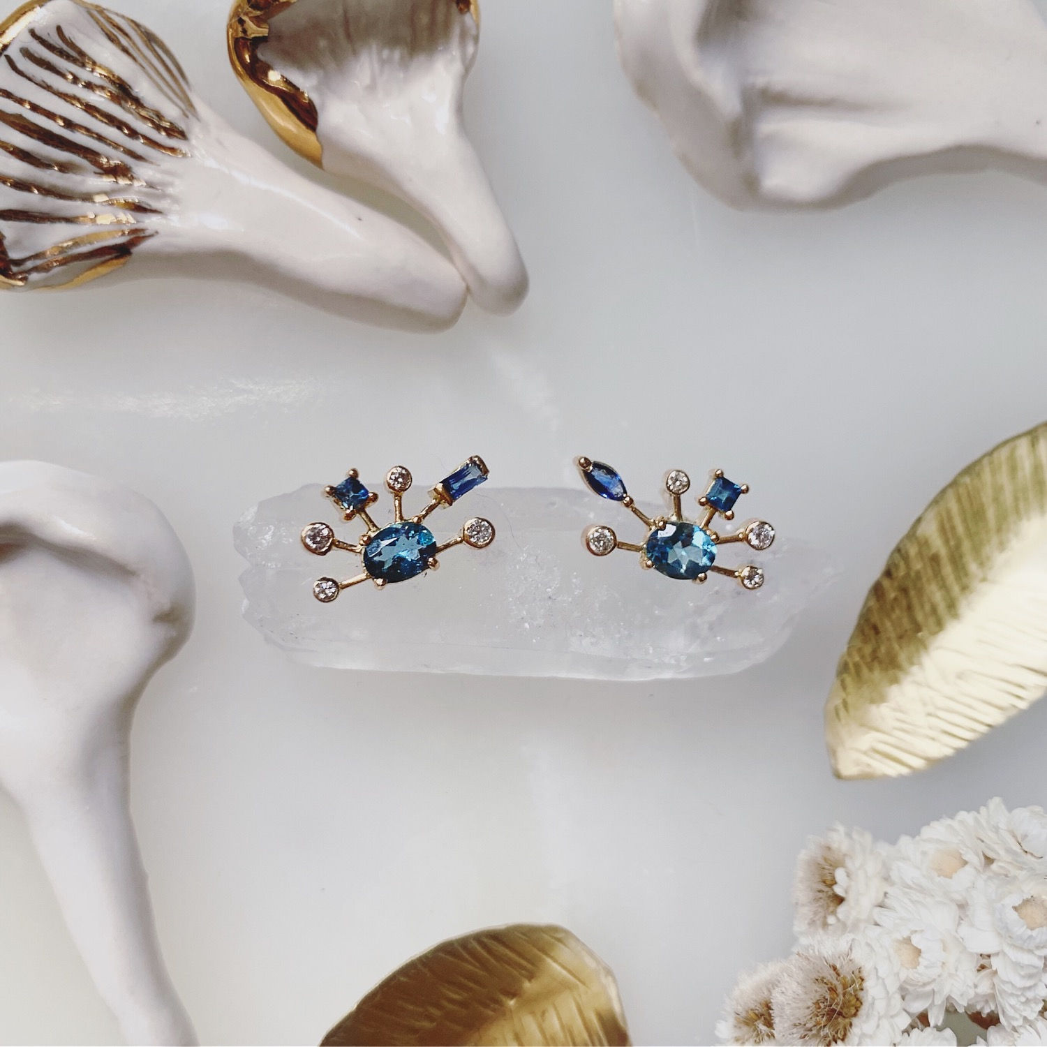 COELIA Topaz Stud Earrings - pair