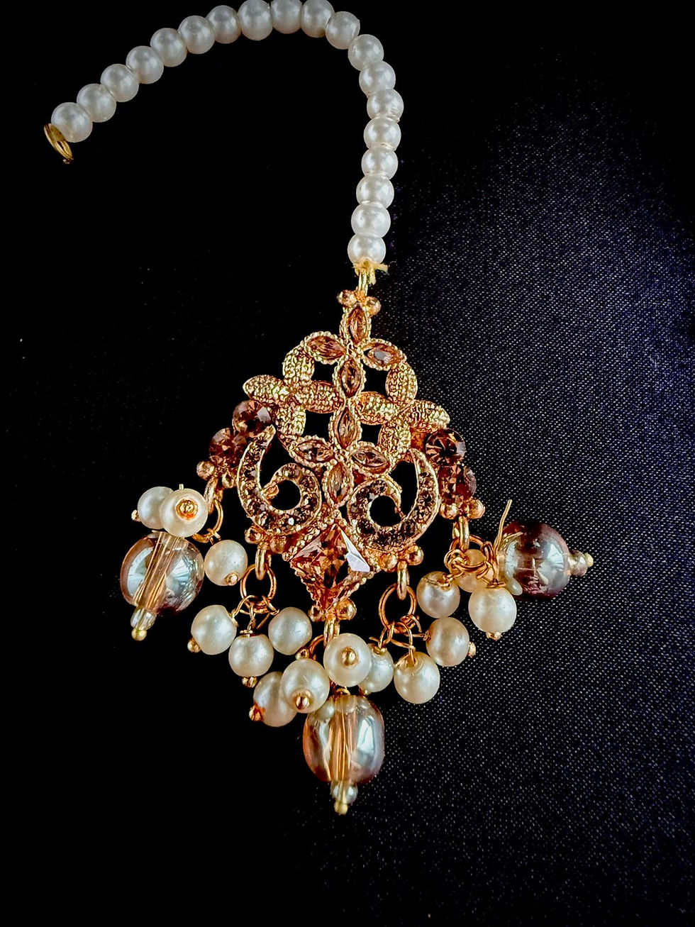 Miniature : Pearl Choker Set with Kundan Detailing – Available in Blush Pink & Champagne