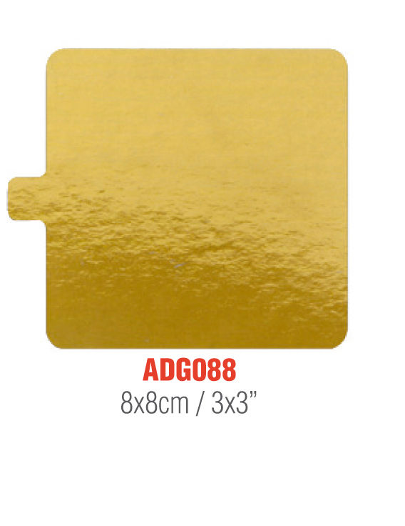 Miniatura: BASE MINI POSTRE CUADRADO DORADO