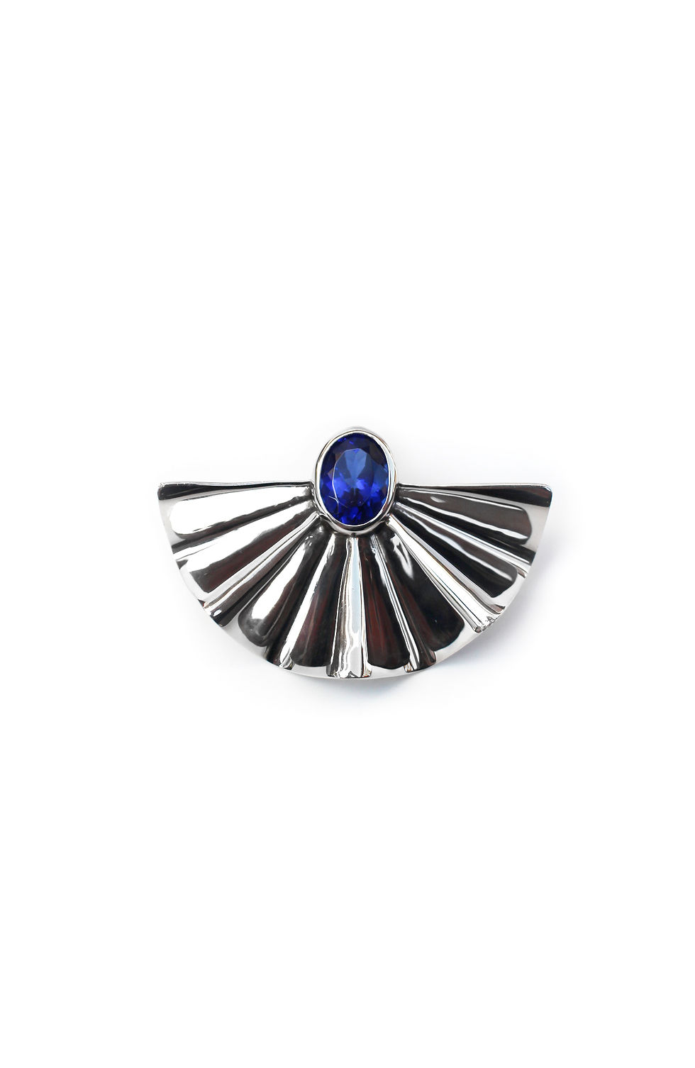 Thumbnail: The Queen's Fan Sapphire Brooch (S,M,L,XL)
