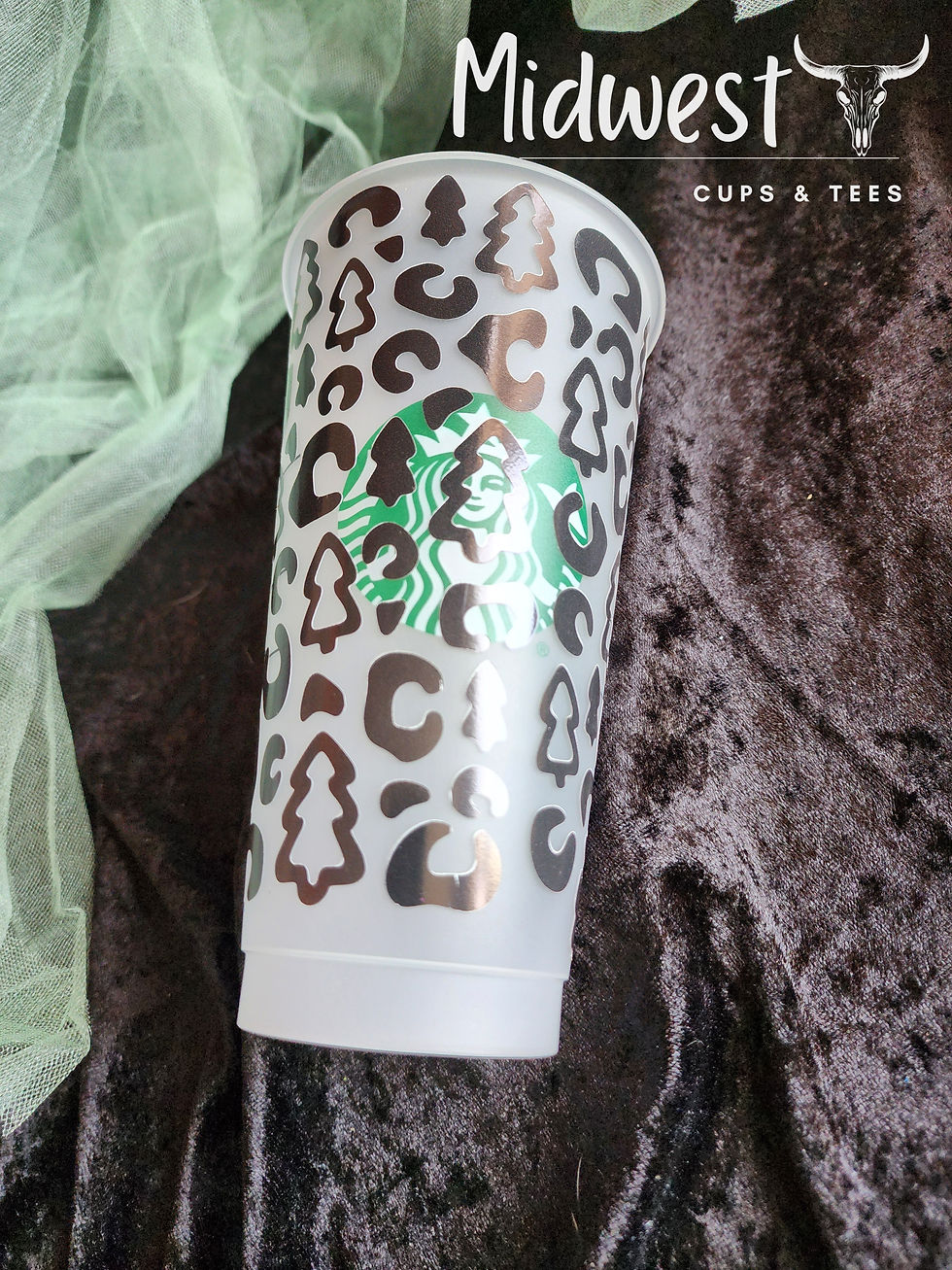 Cheetah Christmas Tree 24 oz Reusable Starbucks Cup