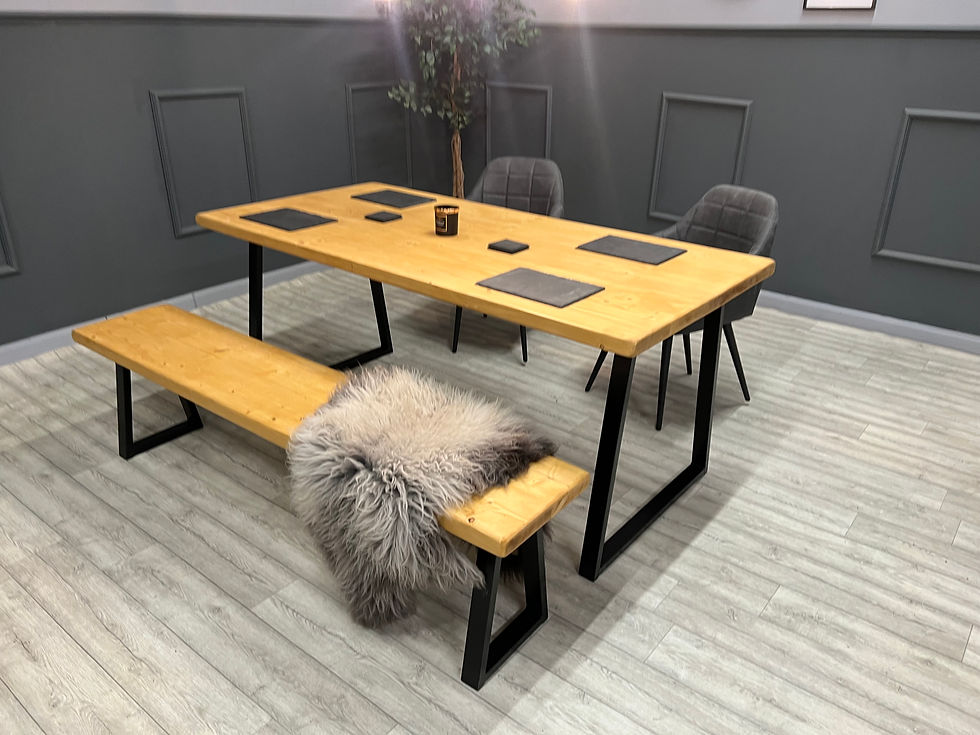 copy of RUSTIC DINING - TRAPEZIUM LEGS