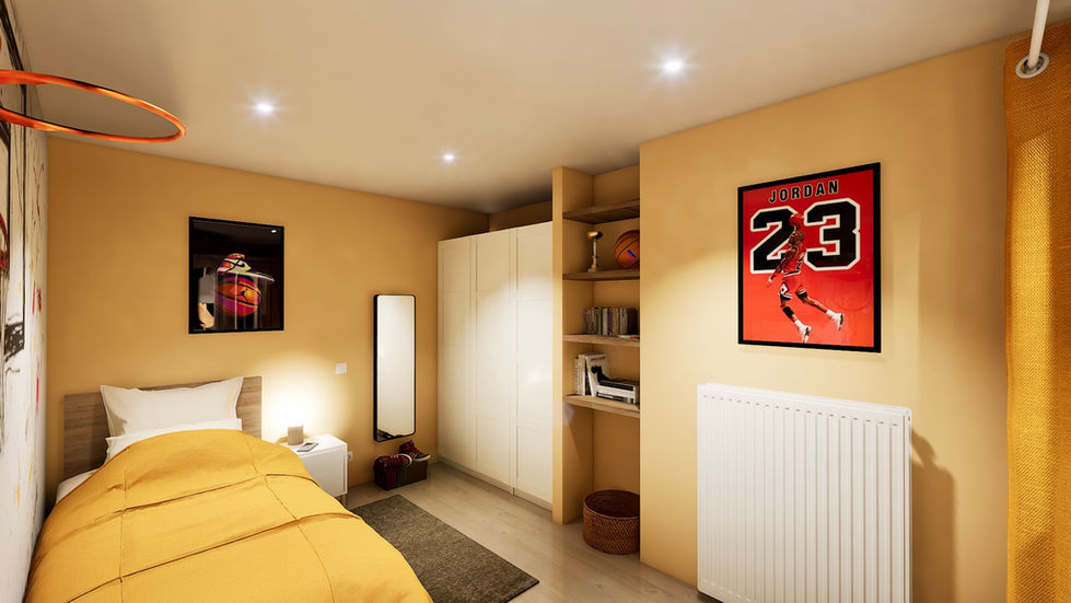 Chambre d'enfant pour un petit garçon de 8 ans