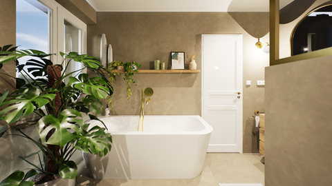 Visuels 3D d'un projet de rénovation de salle de bain