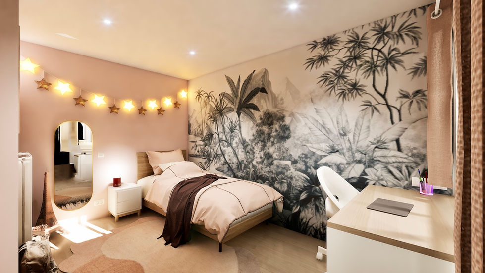 Chambre d'enfant pour une petite fille de 8 ans