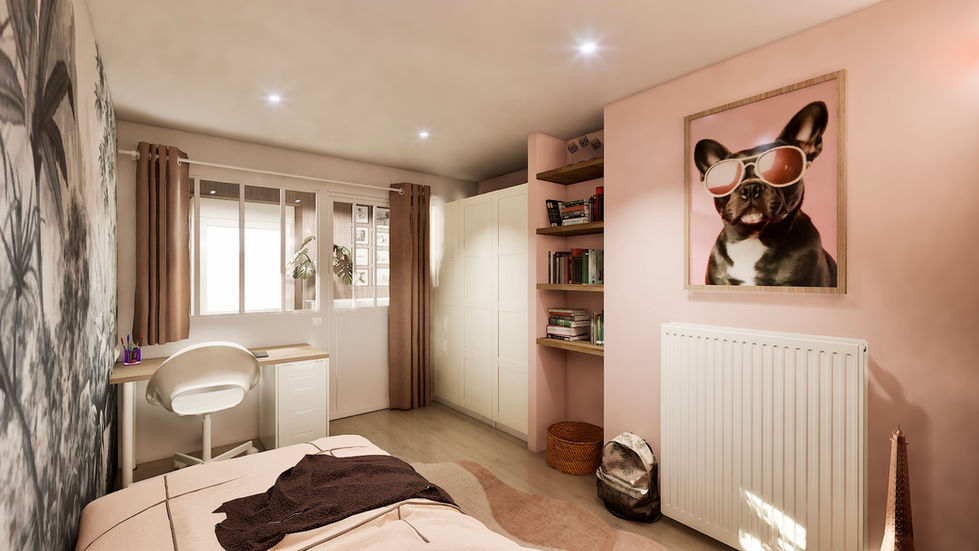 Chambre d'enfant pour une petite fille de 8 ans