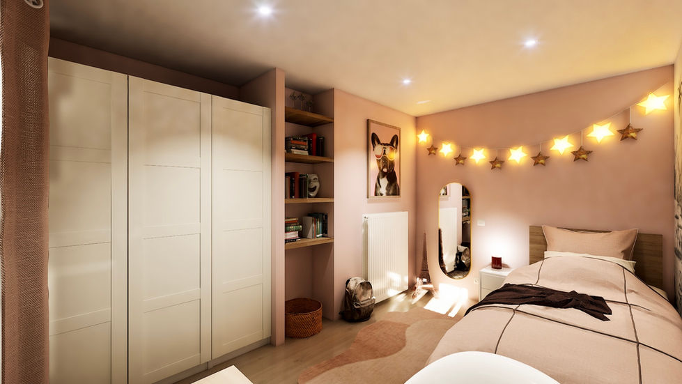 Chambre d'enfant pour une petite fille de 8 ans