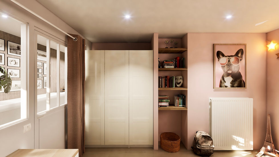 Chambre d'enfant pour une petite fille de 8 ans