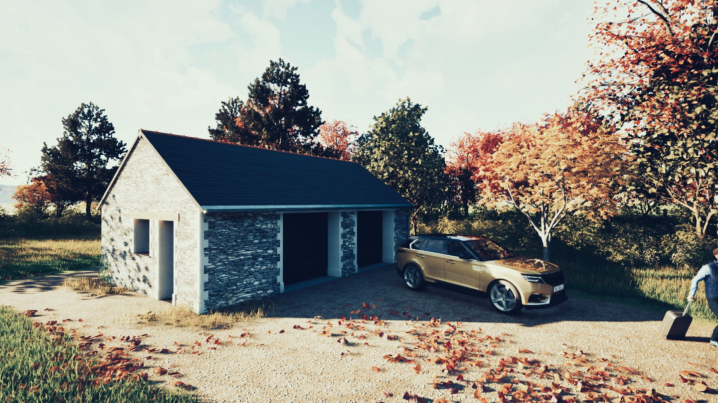 Visuels 3D Garage en pierre 