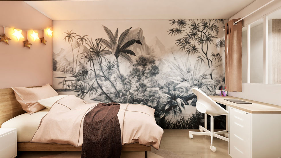 Chambre d'enfant pour une petite fille de 8 ans