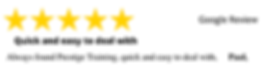 All 5 Star Reviews Prestige Training (3)