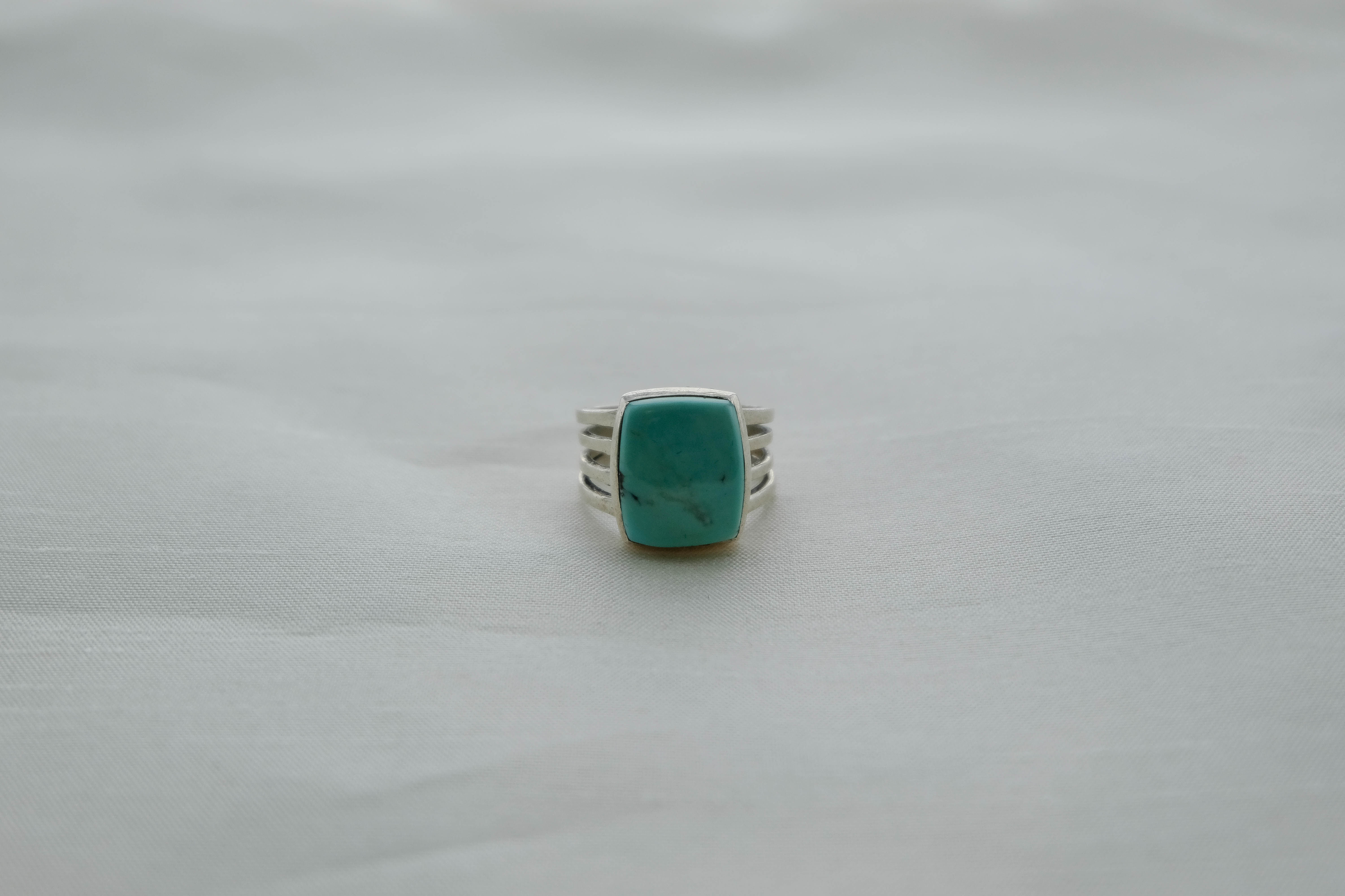 Antique Square Turquoise Ring