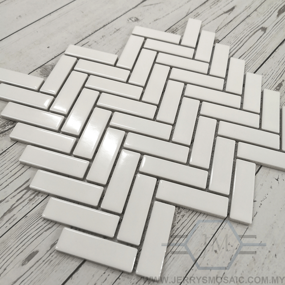 Thumbnail: Herringbone Gloss White