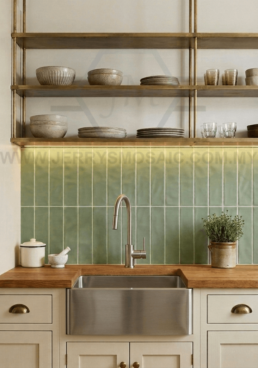 Thumbnail: Subway Handmade Light Olive
