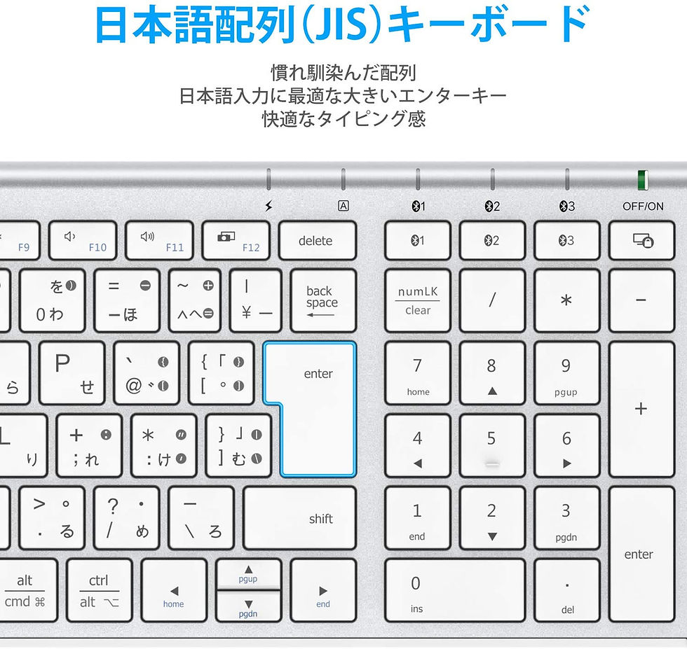 サムネイル： Bluetoothキーボード IC-BK22 【Type-C充電】