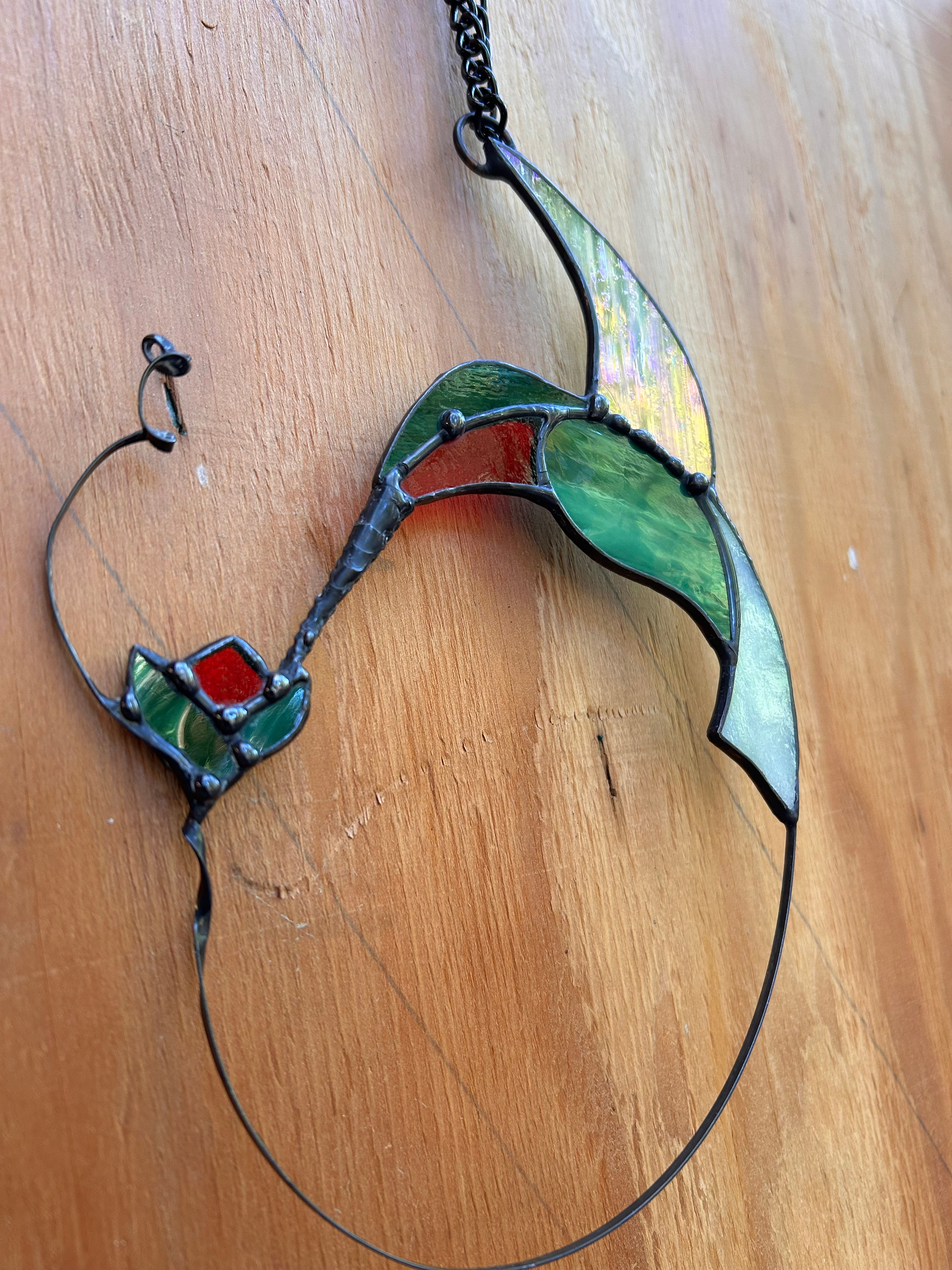 Hummingbird with Flower