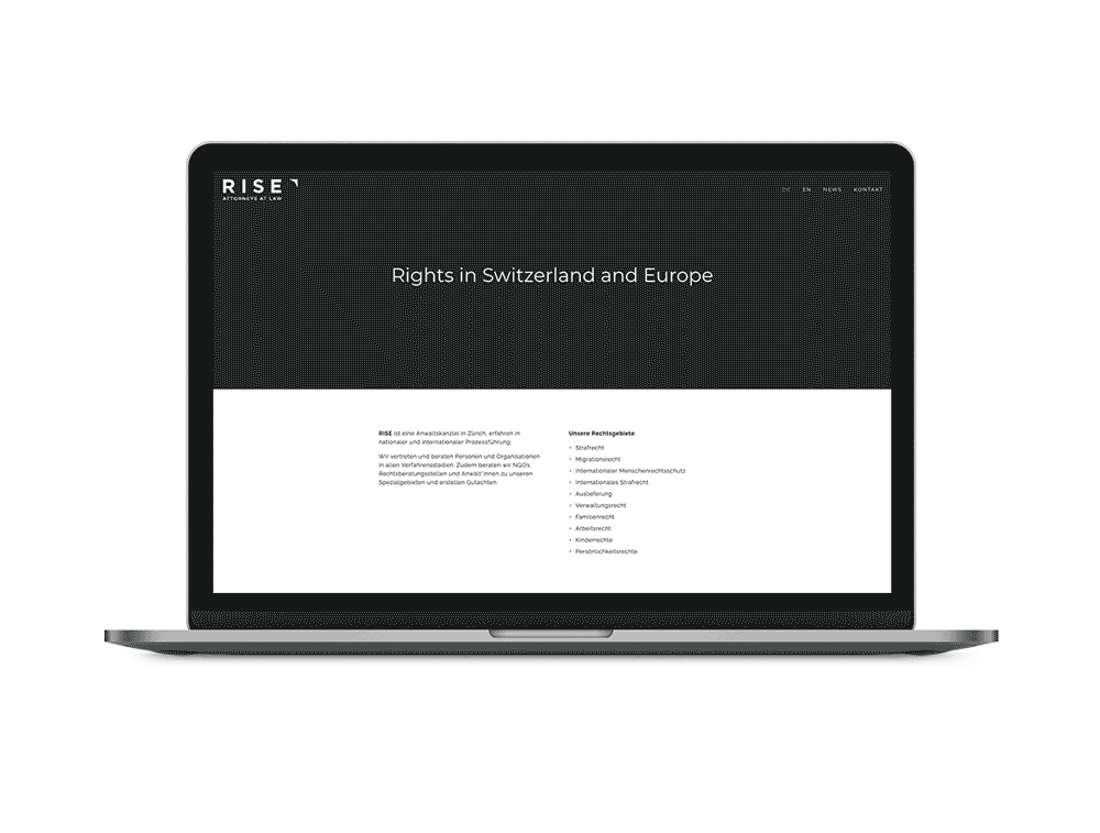 rise.ch website mockup