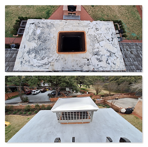 Chimney Repair Cracked chimney Crown with No Cap San Antonio