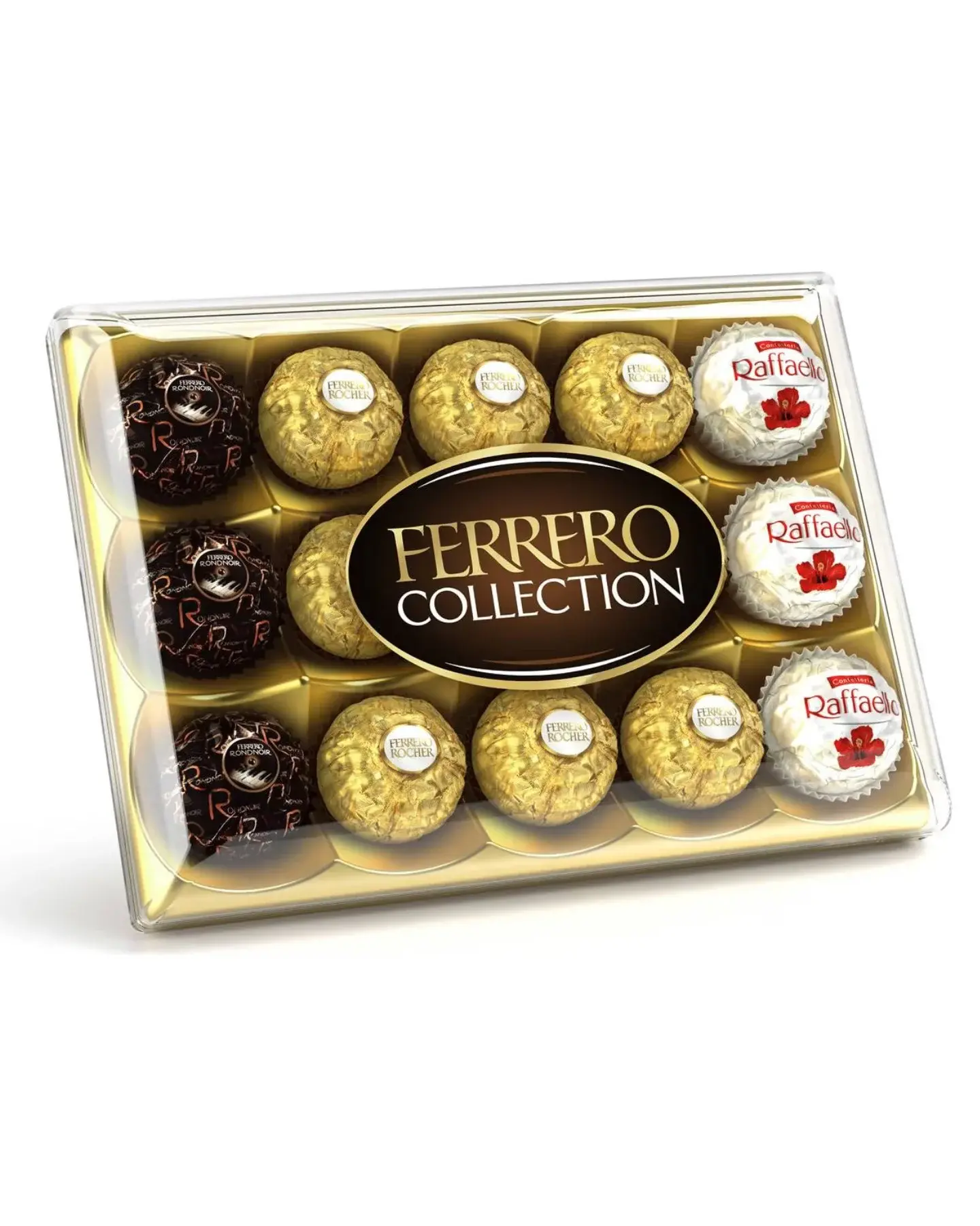 Ferrero Collection Rocher Raffaello Rondnoir Chocolate Gift Box 15 Pack