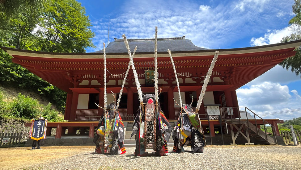 達谷西光寺金堂 「大將軍會」鹿踊奏上