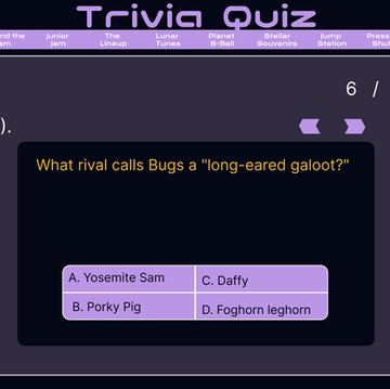 Space Jam Quiz Prototype