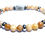 Thumbnail: Ray of Light Jewels® - Morocco Agate A gemstone, Hematite gem, Silver Bracelet