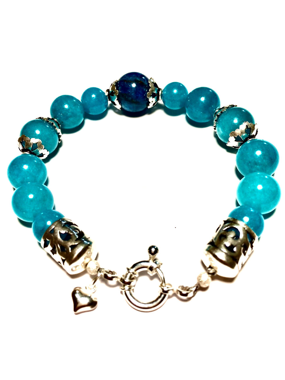 Thumbnail: Ray of Light Jewels -  Neon Apatite AAA and Sterling silver Bracelet
