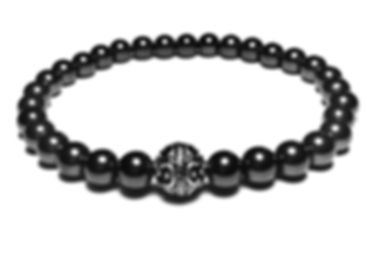 Ray of Light Jewels - Just for Men - Black Hematite Crystal & Sterling Silver Br
