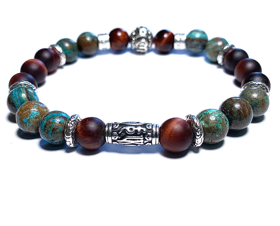 Thumbnail: Ray of Light Jewels® - Red Tiger Eye polished & matte AAA gem, Brazil Cyanite