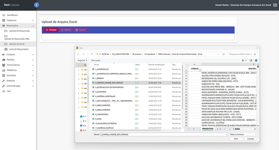 1 - Cadastro das Listas de Compras