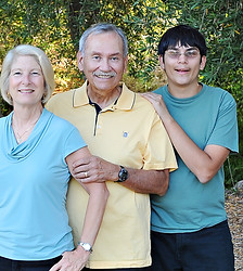 Mom, Dad and young adult son