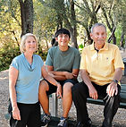 Mom, Dad and young adult son