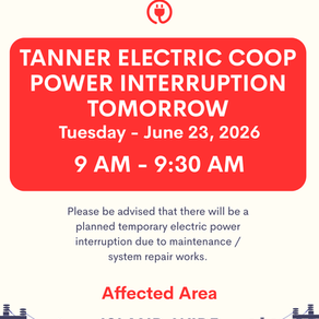 Planned Tanner Power Outage 6/23/26