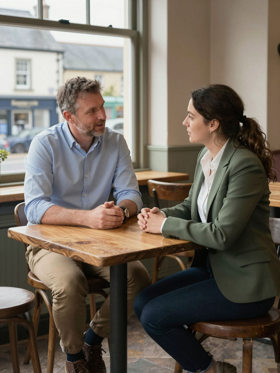 Mentor supporting business owner