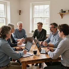 Group or business people in conversation