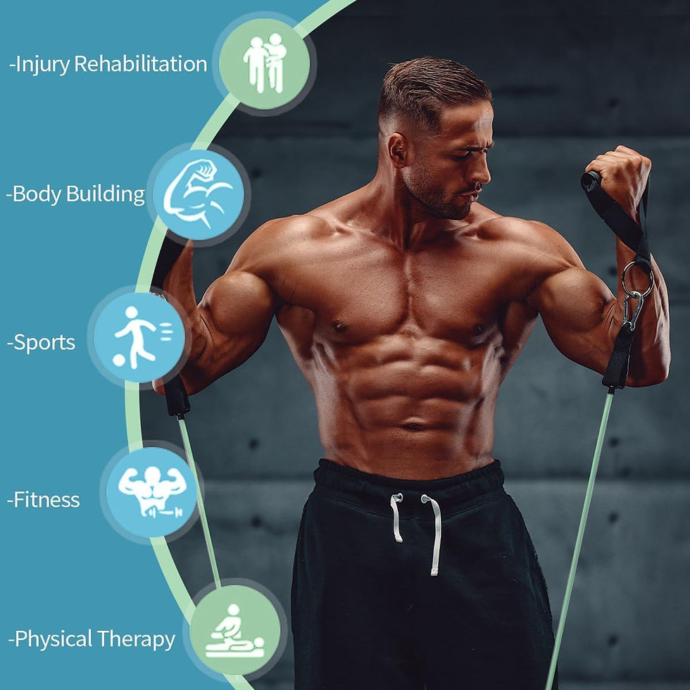 Thumbnail: VEICK Resistance Bands, Exercise Bands, Workout Bands Set for Working Out with 