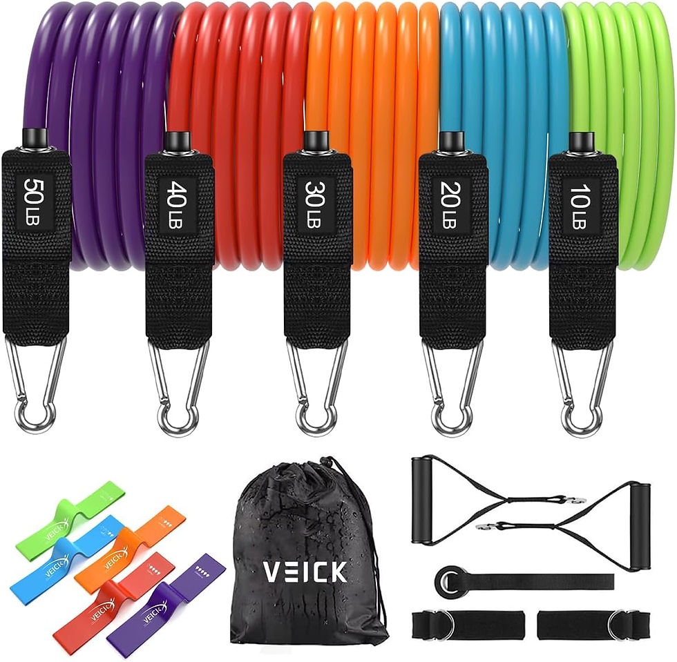 Thumbnail: VEICK Resistance Bands, Exercise Bands, Workout Bands Set for Working Out with 
