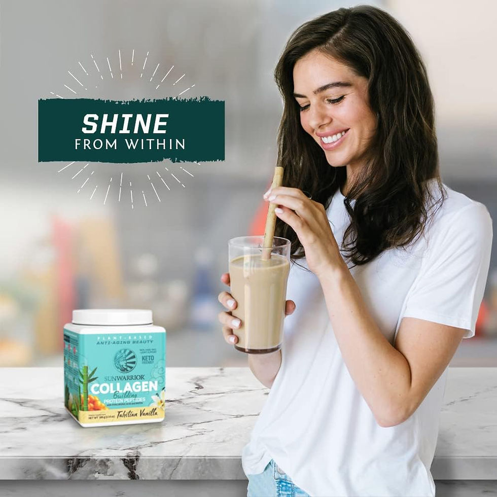 Thumbnail: PLUS COLLAGEN! Sunwarrior  Plant-Based Protein Powder VANILLA - 30 Servings