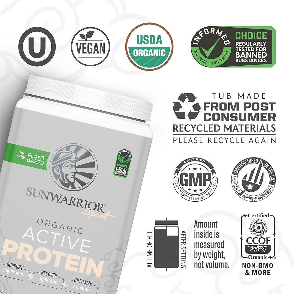 Thumbnail: ACTIVE! Sunwarrior Plant-Based Protein Powder - USDA Organic - 30g