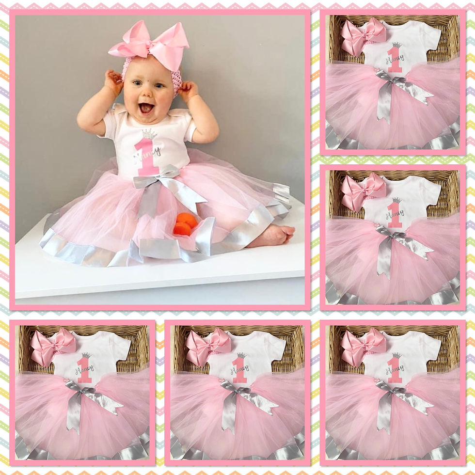 Thumbnail: Baby girl first birthday outfit