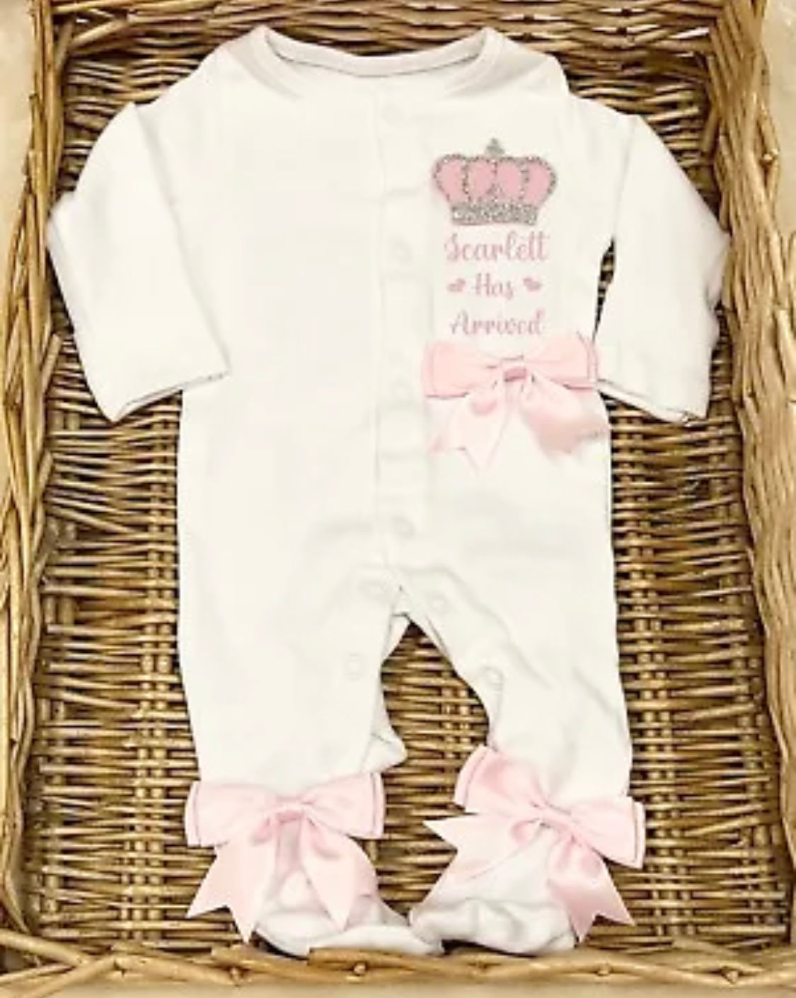 Baby sleepsuit personalised 