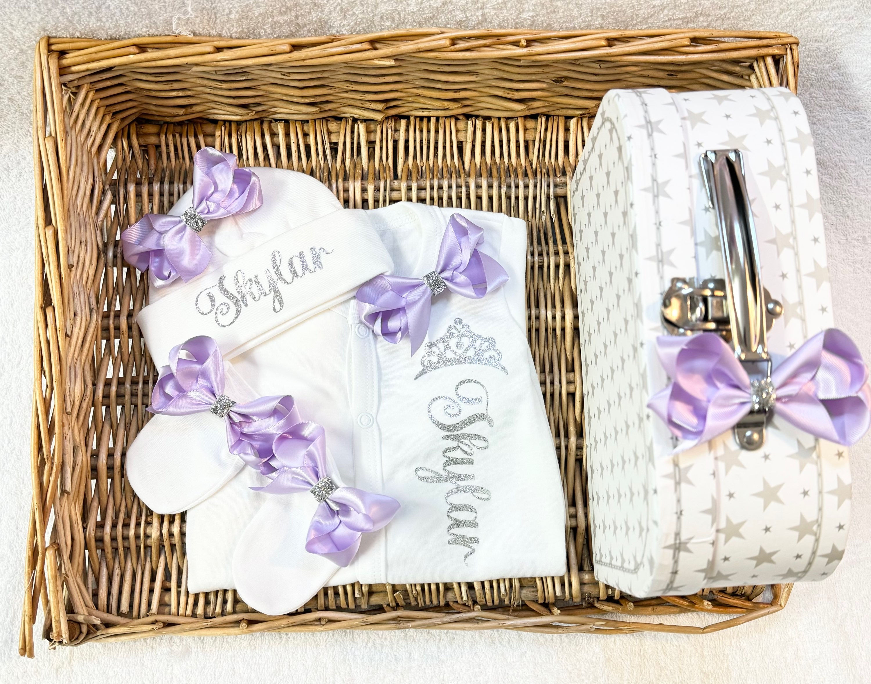 SPECIAL OFFER Baby girl, 1 luxury set with memory box suitcase