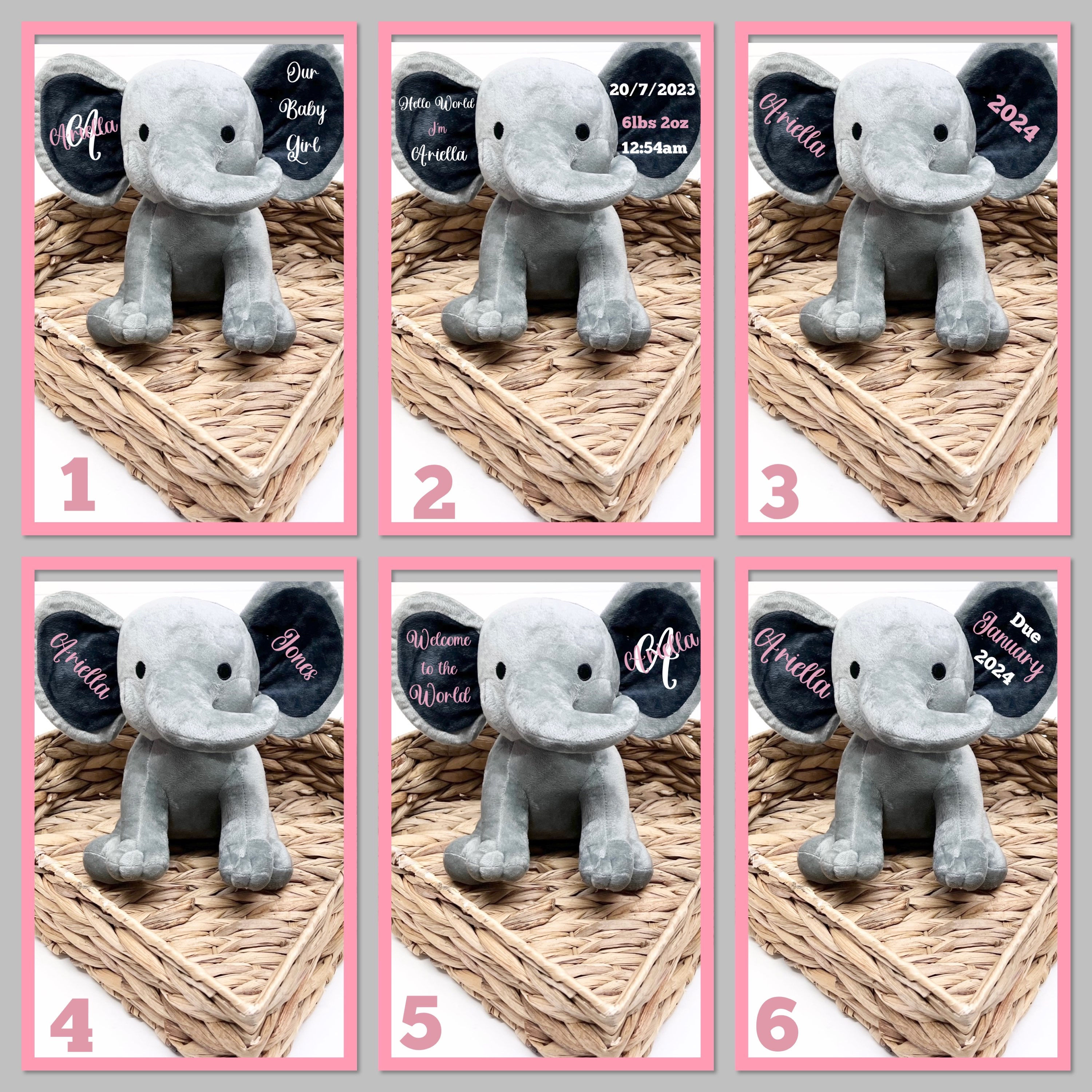 "Tiny Trunks, Big Love: A Personalised Baby Elephant Just For You!"